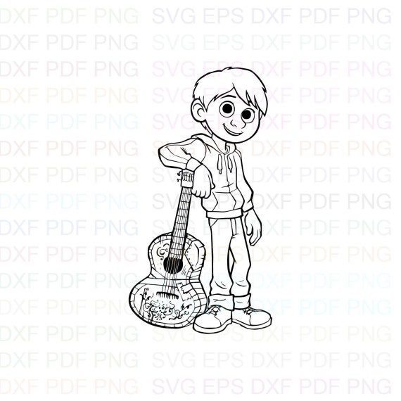 Miguel Coco Outline Svg Dxf Eps Pdf Png Cricut Cutting File - Etsy ...