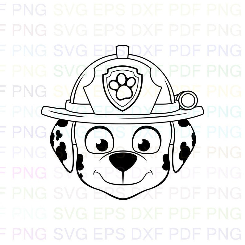 Marshall Gesicht Paw Patrol Outline Svg Dxf Eps Pdf Png - Etsy.de