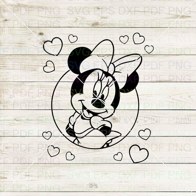 Minnie_mouse_silhouette_mickey_mouse_007 Svg Dxf Eps Pdf Png, Cricut