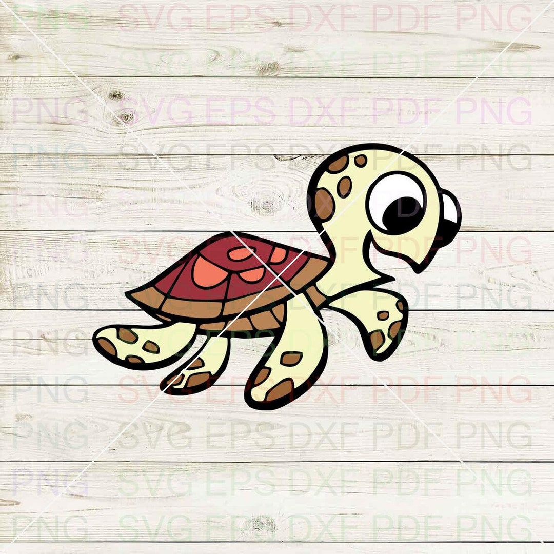 Squirt_finding_nemo_006 Svg Dxf Eps Pdf Png Cricut Cutting Etsy