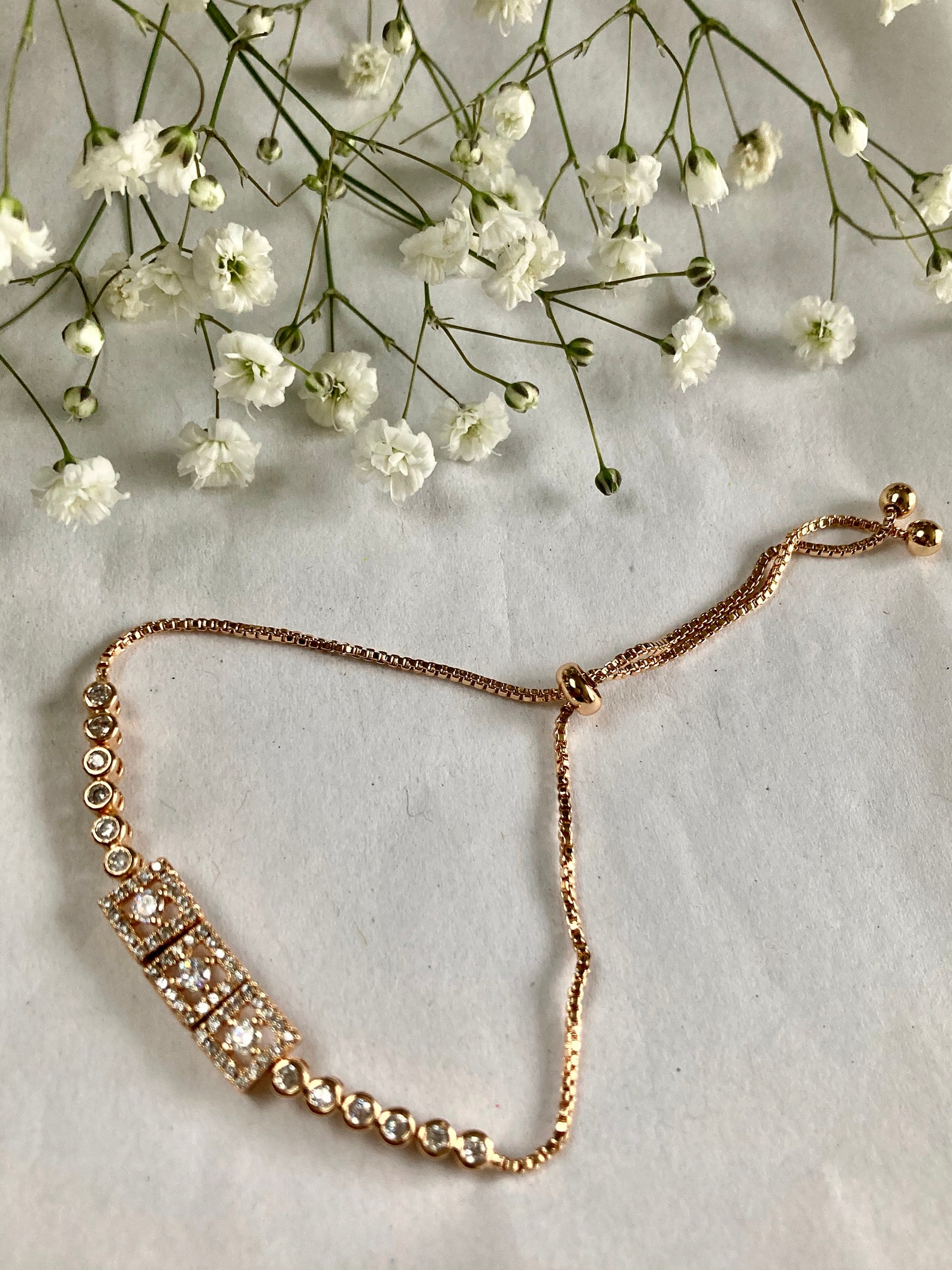 Gold plated adjustable bracelet Etsy