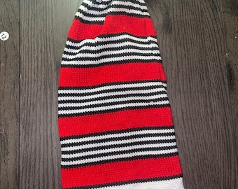 Igbo Isi Agu Cap / Beanie, African men’s hat, Red / White / Black