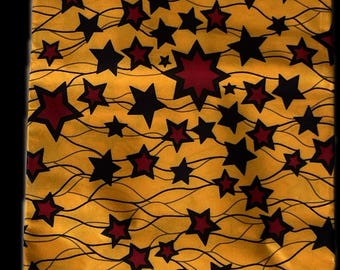 Tela nigeriana Ankara, 6 yardas, Ankara original, estampado africano, HITARGET, algodón, amarillo/rojo