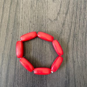 Igbo Coral Bracelet, Faux Coral, Red