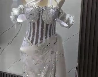 Vestido africano de lujo con George Wrap, personalizado, con corsé y falda cruzada, tejido George nigeriano, vestido de fiesta nigeriano, estilo actual.