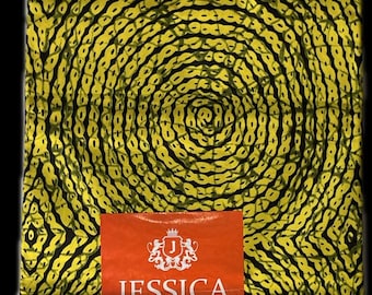 Tela nigeriana Ankara, 6 yardas, Ankara original, estampado africano, Jessica Wax, algodón