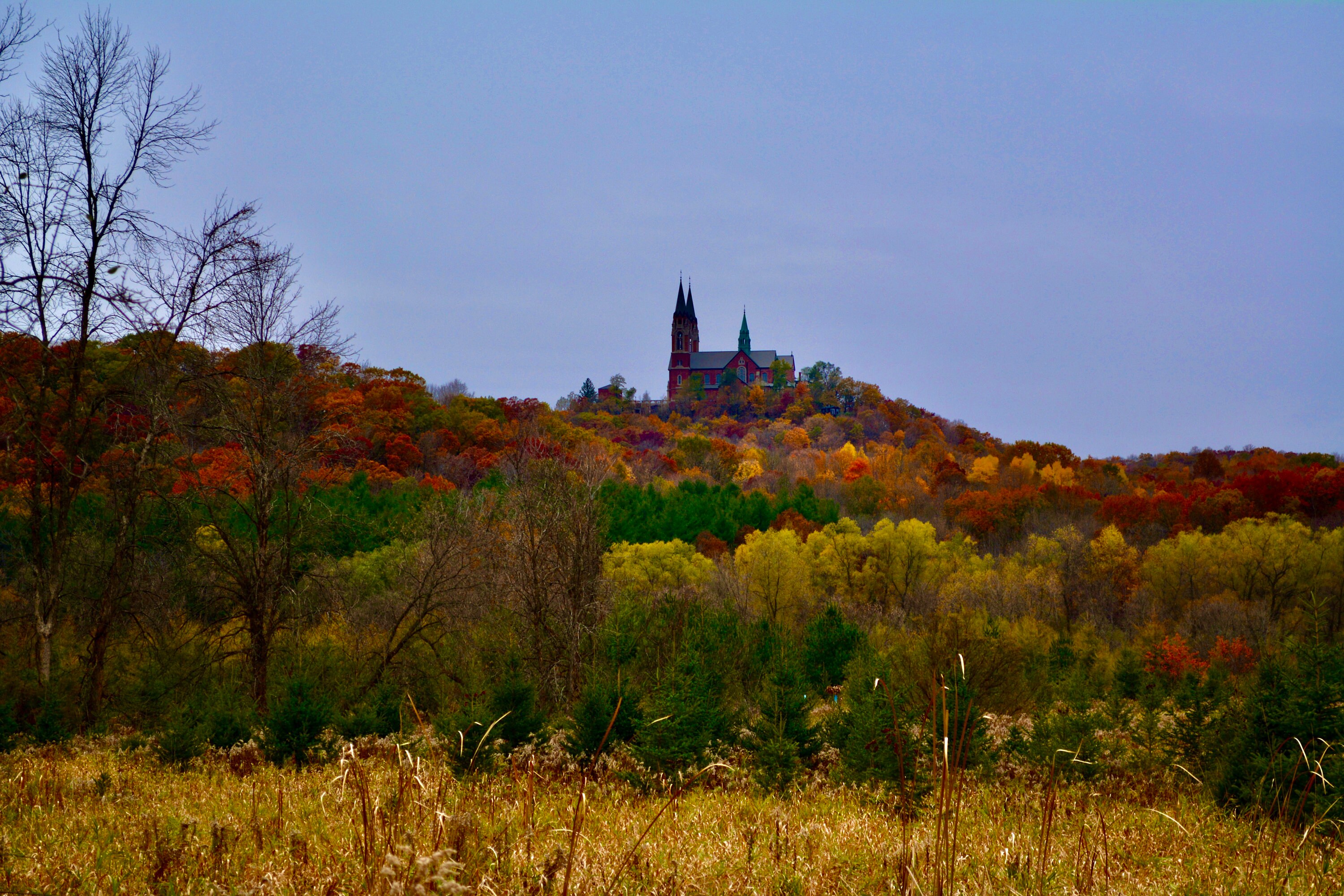Holy Hill Fall Colors Matted and Signed Print Wisconsin Etsy