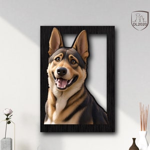 Kundenspezifische Pixar Art 3D-Haustier-Fotorahmen, personalisiertes Haustier-Karikaturporträt, Haustier-Erinnerungsgeschenk, Haustier-Verlustgeschenk, KI-Zeichnung