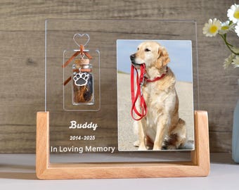 Pet Memorial Plaque, Custom Acrylic Pet Portrait Gift, Dog or Cat Loss Sympathy Keepsake, Personalized Tribute Sign, Custom Pet fur Keepsake
