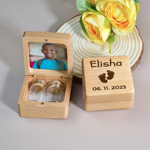 Caja para el cordón umbilical con el pelo del bebé, caja para el recuerdo del primer pelo del bebé, caja para el hada de los dientes, botella para guardar el ombligo del bebé recién nacido durante todo el mes