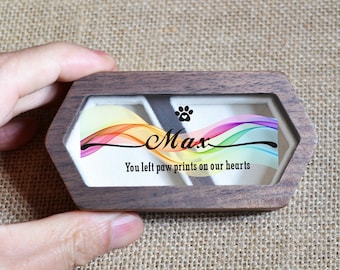 Lembrança de pele de animal de estimação de madeira personalizada, caixa de cinzas de animal de estimação de madeira, presente personalizado de simpatia por perda de animal de estimação, memorial para cães, presente de lembrança para gatos, presentes para perda de animal de estimação