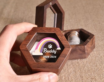 Custom Wooden Pet fur Keepsake,Wooden pet ashes box,Personalized pet loss sympathy gift,Dog memorial,Cat Keepsake Gift,Pet Loss Gifts