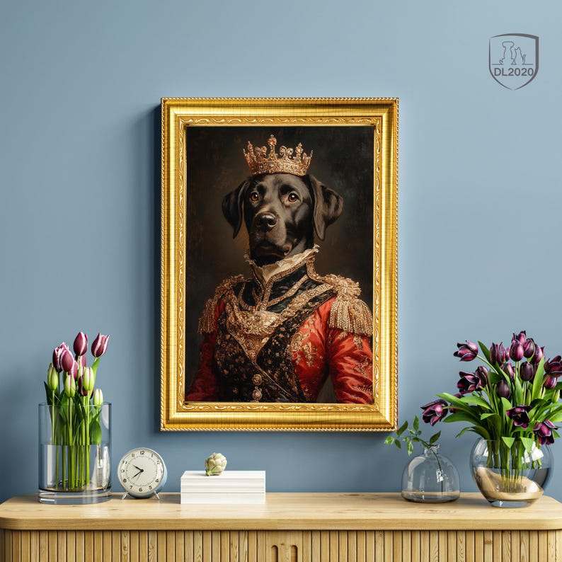 Personalized Pet Portrait , Custom Pet Portrait Painting Canvas, Royal ...