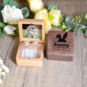 Custom Wooden Pet Hair Memorial Box,Pet Fur Keepsake,Dog Hair Memorial,Dog Hair Keepsake Box,Memorial Box for Rabbits,Horses,Guinea pigs