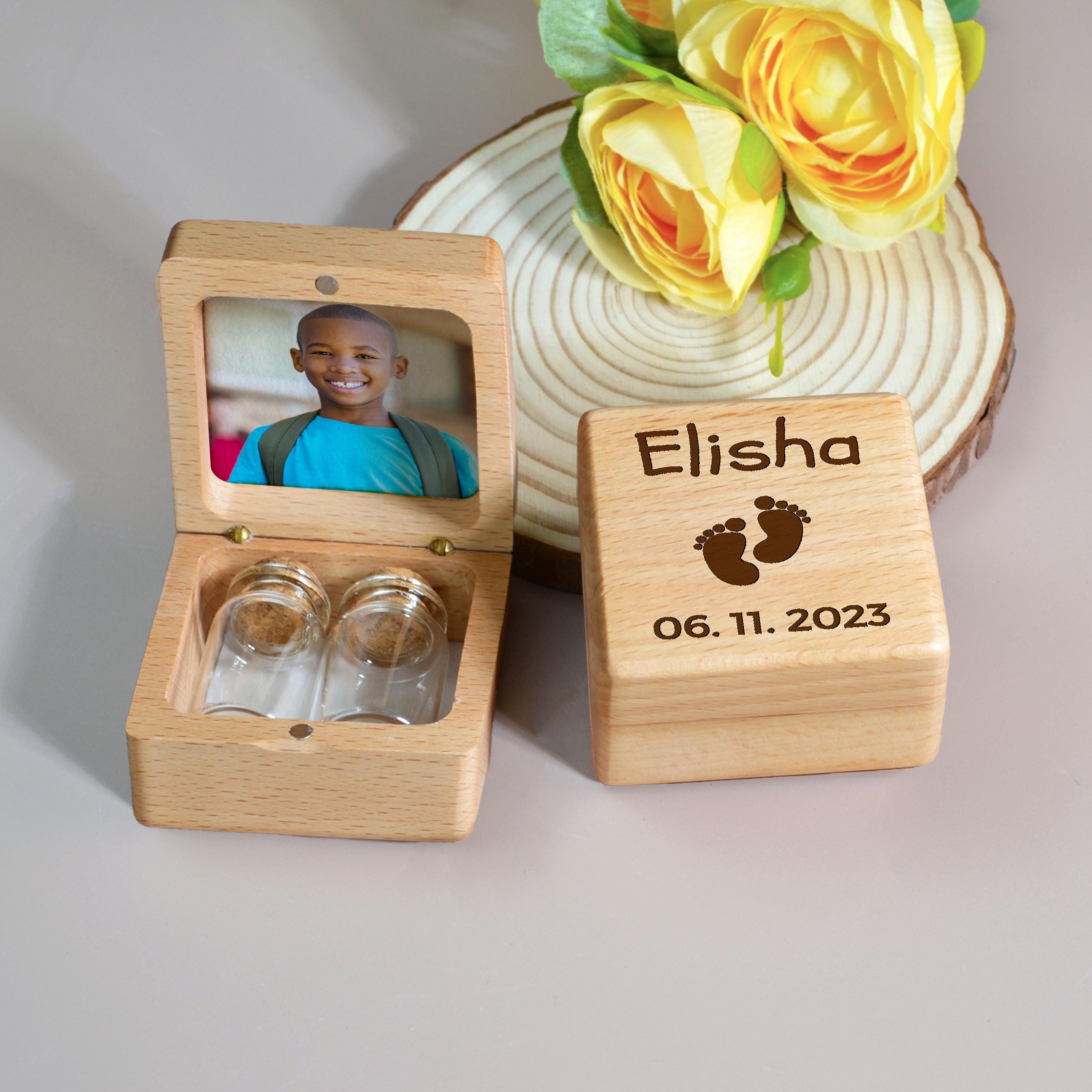 Umbilical Cord Keepsake Box - Baby Birth Souvenirs Storage For First Hair & Cord