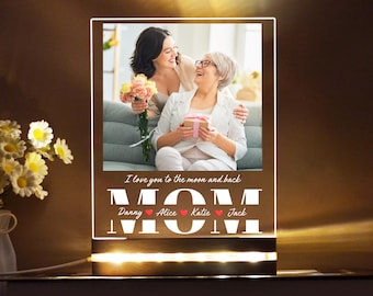Personalized Photo Night Light, Mother Gifts, Gift for Mom,  Mom Gift from Daughter,  Mother's Day Gift,  Best Mom,  Mom Christmas Gift