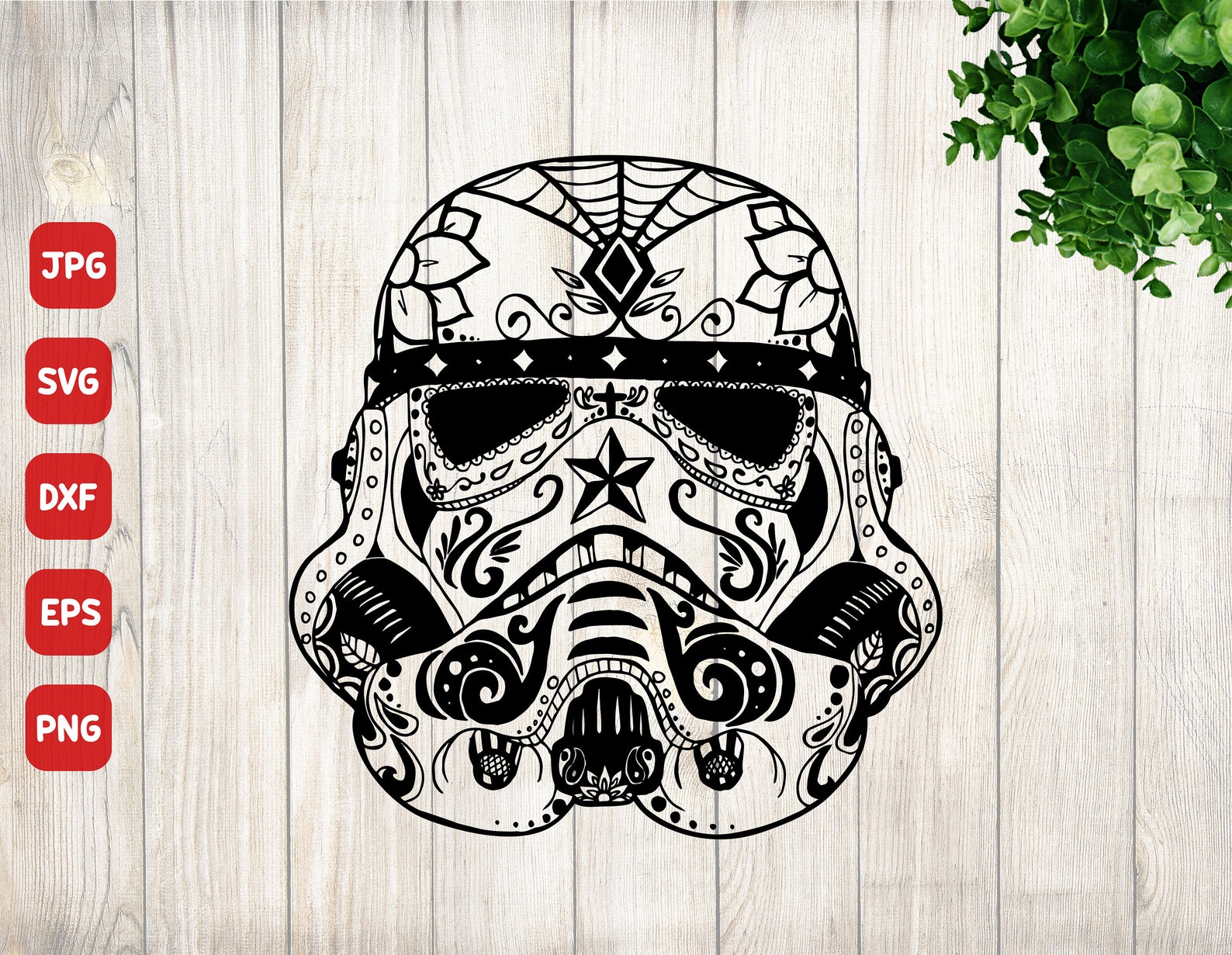 Download Stormtrooper Mandala SVG Star Wars Svg Cricut Digital ...