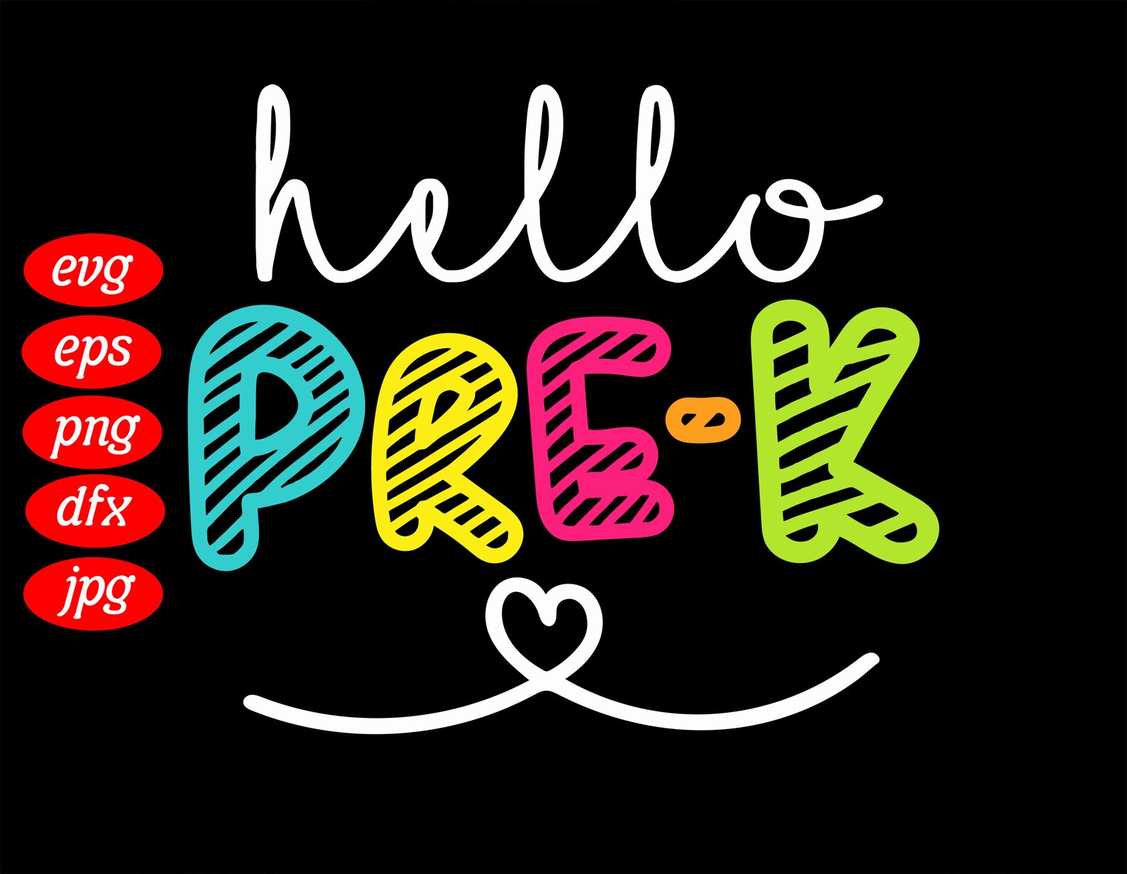 Hello Pre-K SVG Pre-K Svg Back To School Svg First Day Of | Etsy