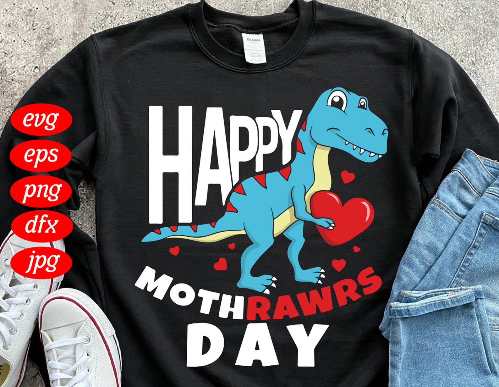 Happy Mothrawrs Day Mother Saurus Dinosaur SVG Mom Svg | Etsy