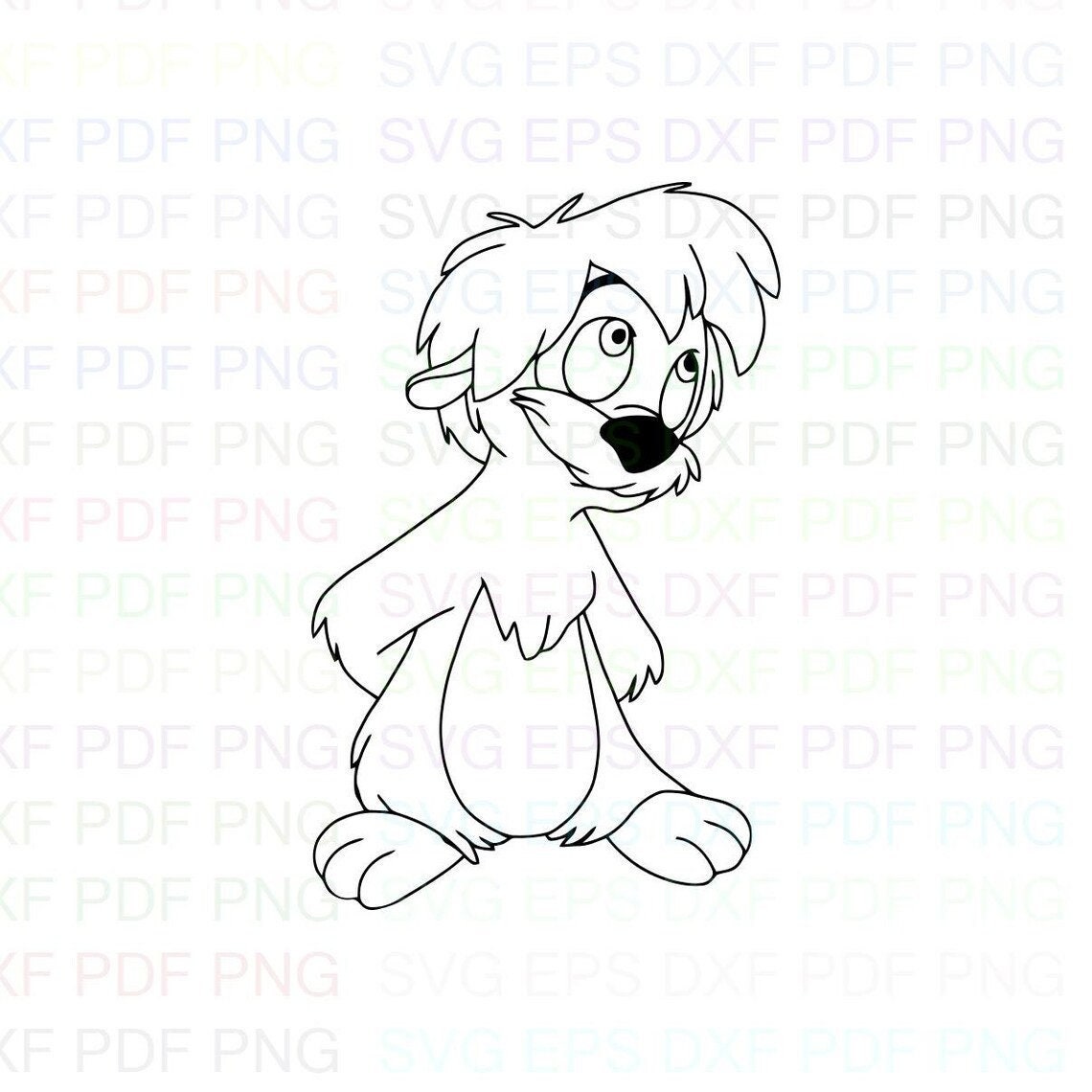 Black_cauldron_gurgi_cute Outline Svg Dxf Eps Pdf Png Cricut Etsy