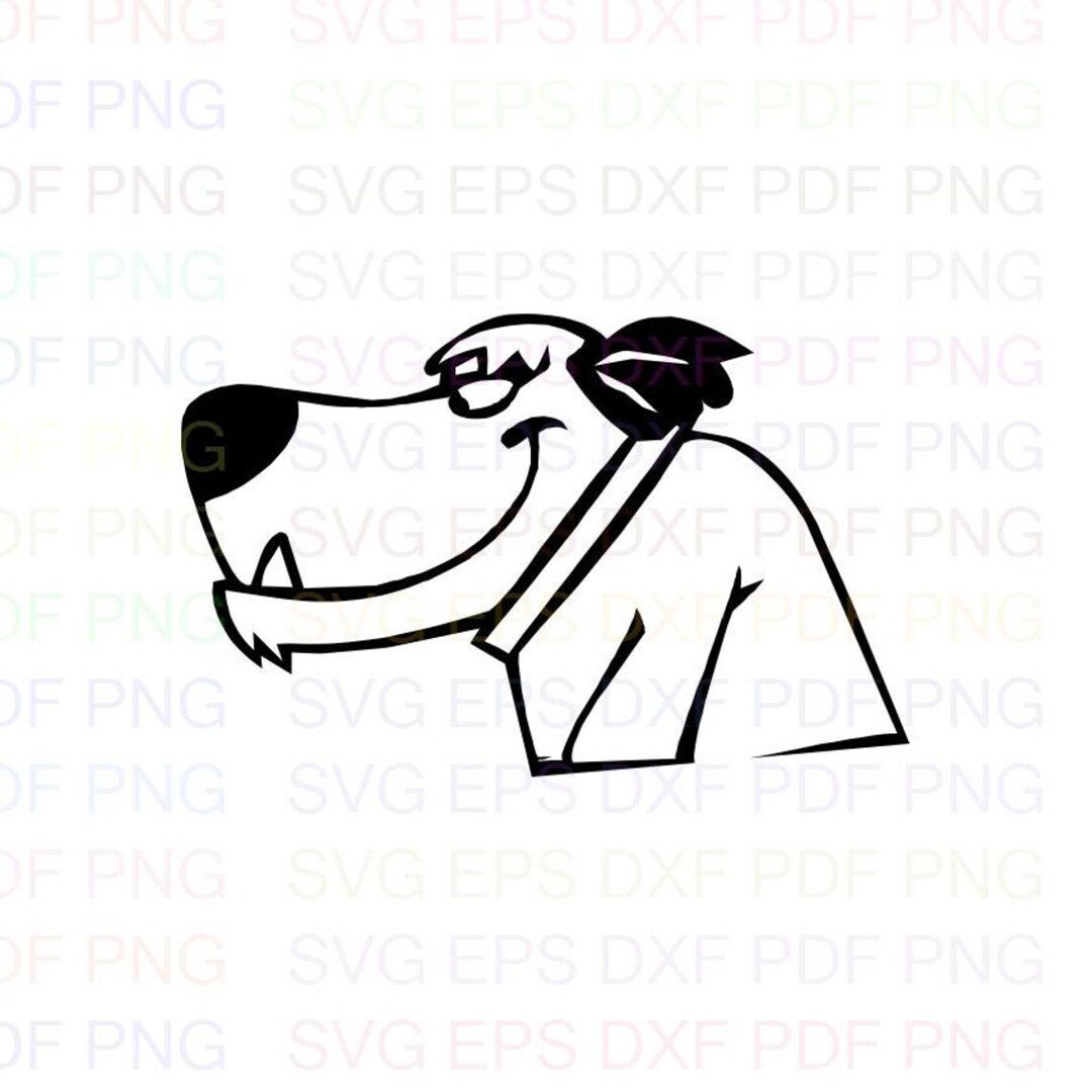 Muttley_2_the_wacky_races Outline Svg Dxf Eps Pdf Png Cricut Etsy