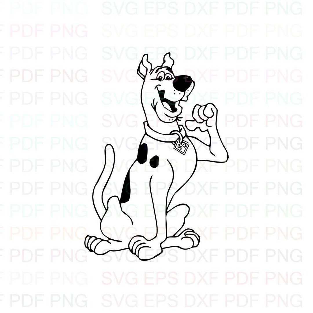 Scooby_doo Outline Svg Dxf Eps Pdf Png, Cricut, Cutting File, Vector ...