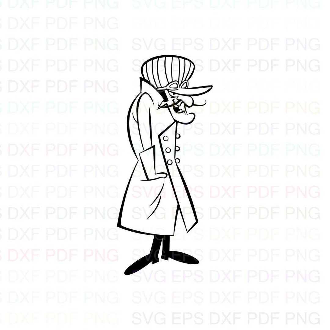 Dick_dastardly_2_the_wacky_races Outline Svg Dxf Eps Pdf Png - Etsy