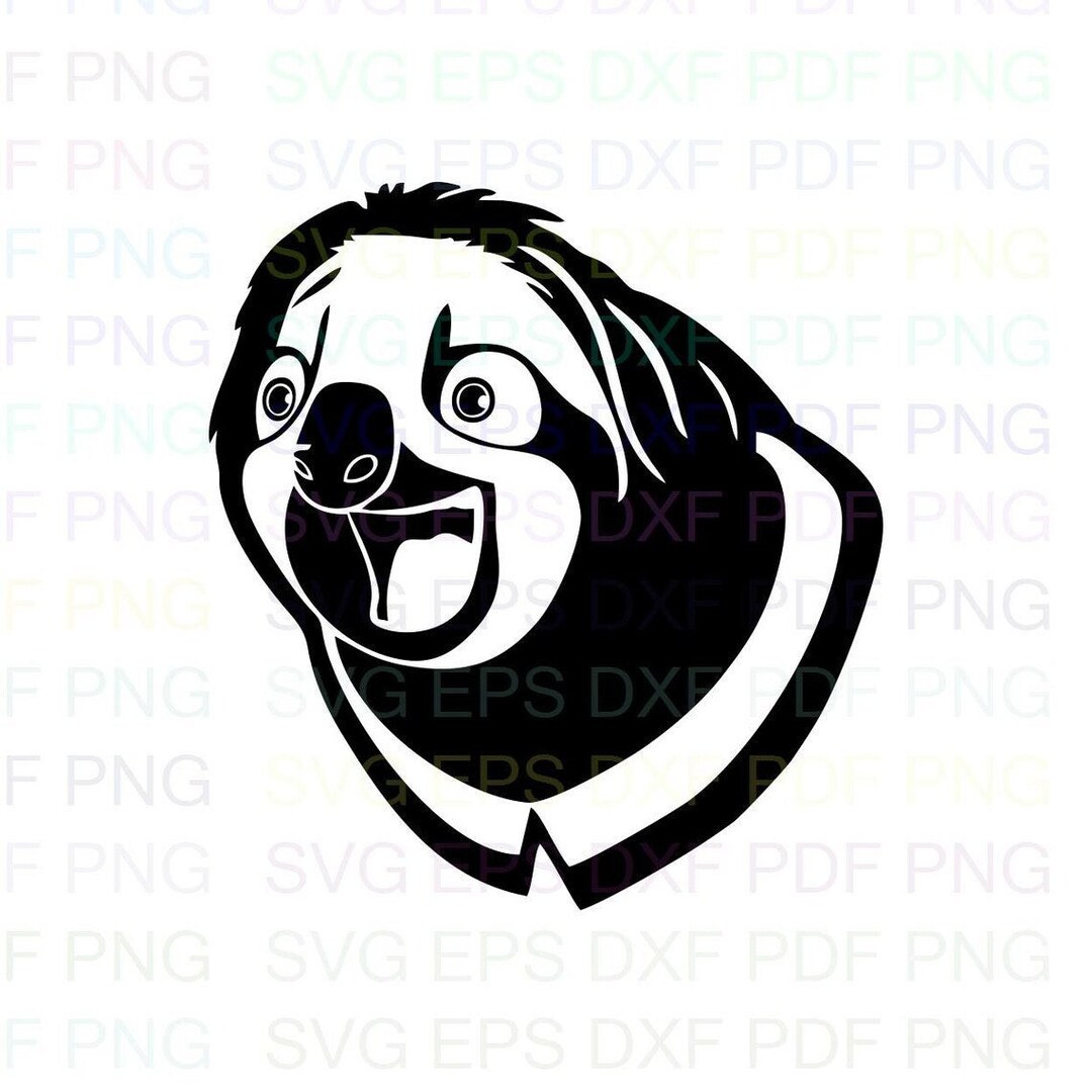 Flash_slothmore_tattoo_zootopia Outline Svg Dxf Eps Pdf Png Etsy