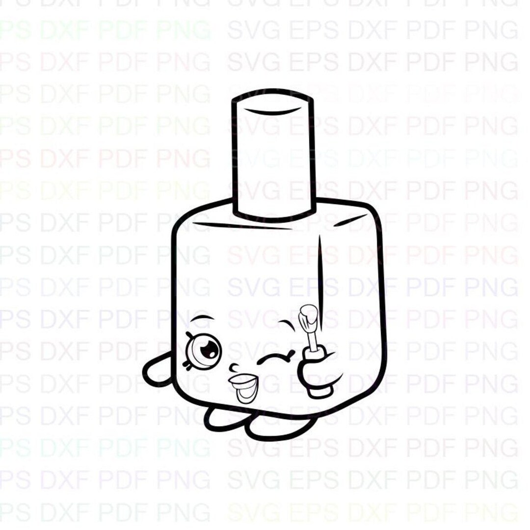 Polly_polish_shopkins Outline Svg Dxf Eps Pdf Png Cricut - Etsy