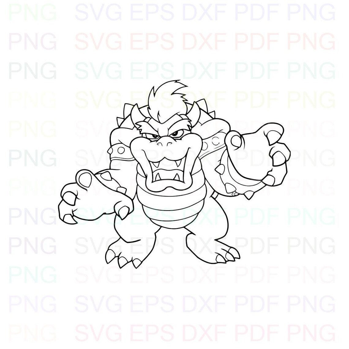 Bowser png, Super mario bowser bundle, bowser clipart set, super mario  icons, instant download