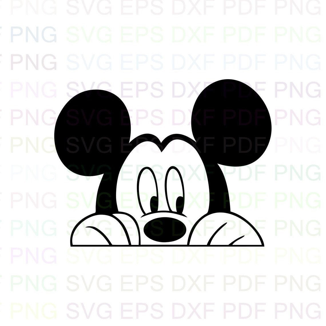 Mickey Mouse Peeking Png Svg Free Stock - Peek A Boo Clipart