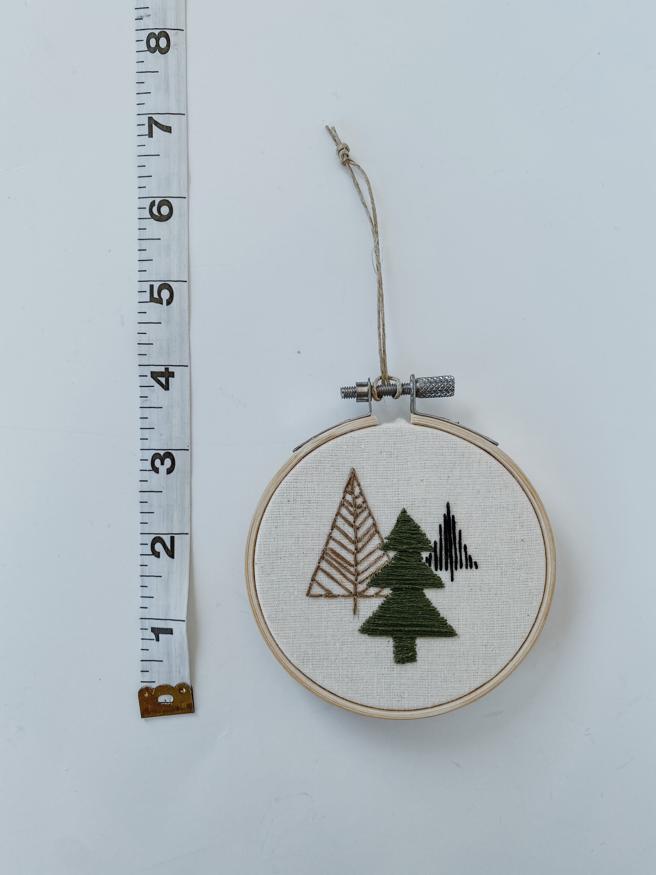 Tree Embroidery Hoop Hand Embroidered Trees Modern Hand Etsy