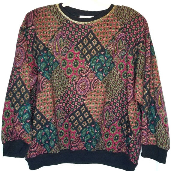 Vintage Kathleen Usherwood Patchwork Sweater