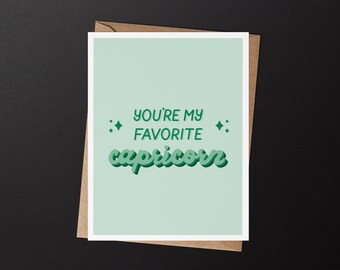 Capricorn Birthday Card - Etsy