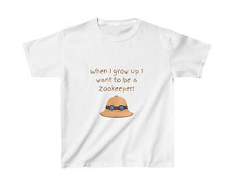 Kinder T-shirt van zwaar katoen, dierenverzorger, schattig