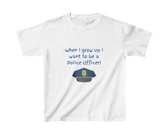 Kinderen zware katoenen politieagent T-shirt schattig