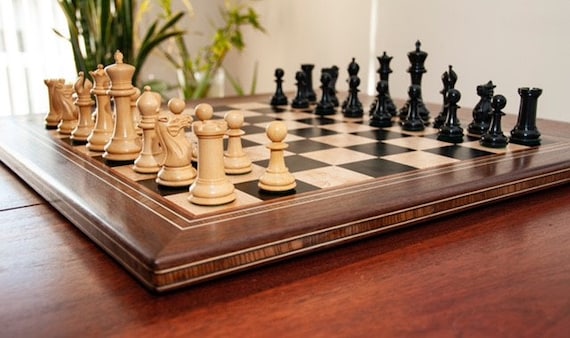 A & E Millwork Handmade Solid Wood Chess