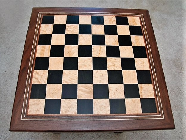 Signature Contemporary VI Luxury Chess board - TIGER EBONY / BIRD'S EYE  MAPLE - 2.5 Squares