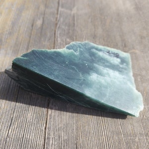 Dark Blue Guatemalan jadeite block 248 grams image 1