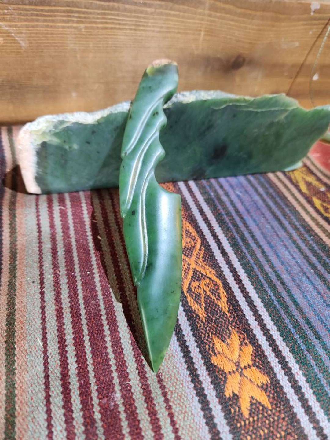 Jade Gemstone Fantasy Knife Carving Etsy