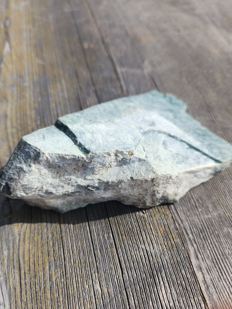 Dark Blue Guatemalan jadeite block 248 grams image 2