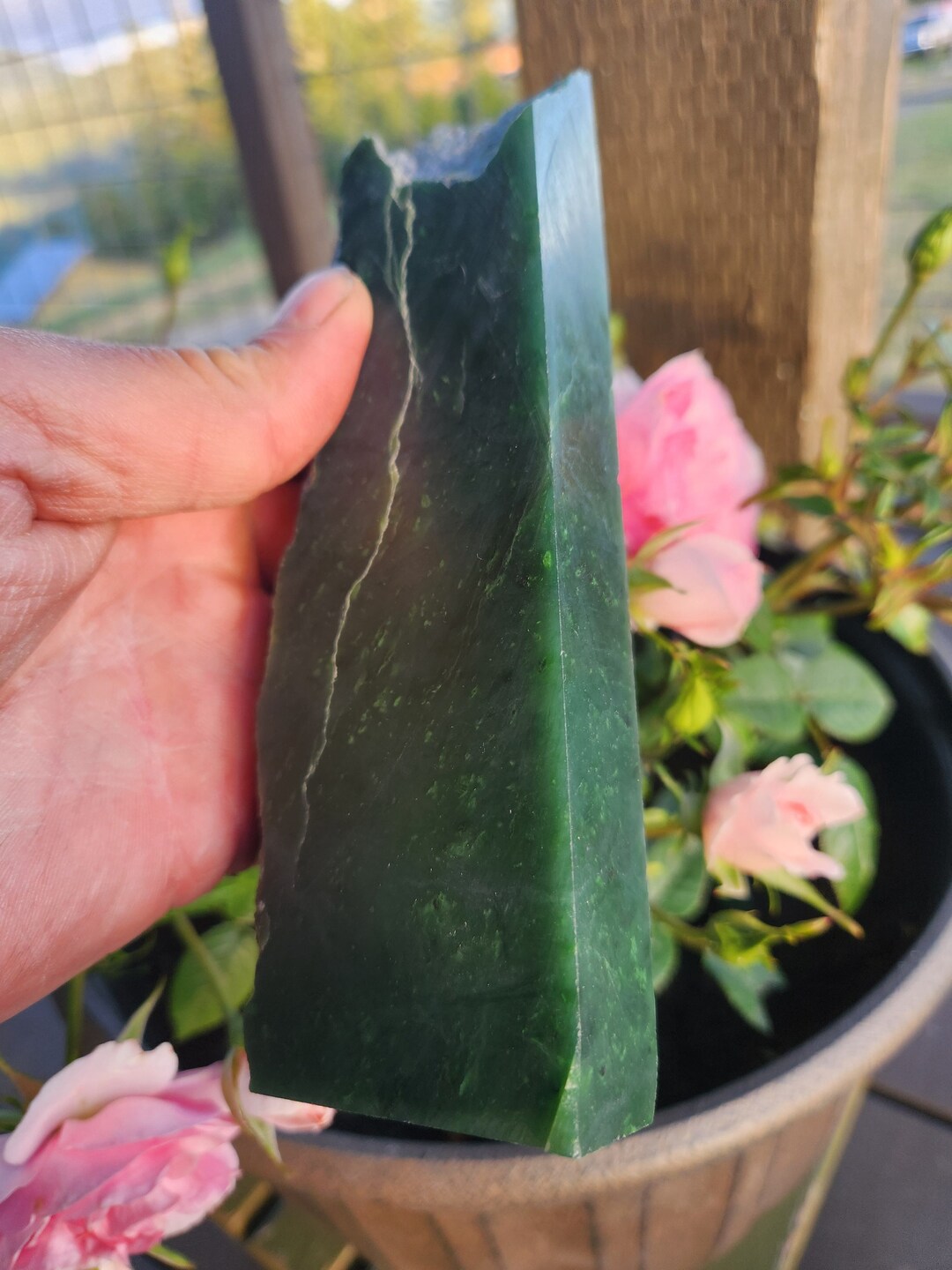 Rich Green Hymalayan Nephrite Jade Carving Stone 539 Grams Etsy