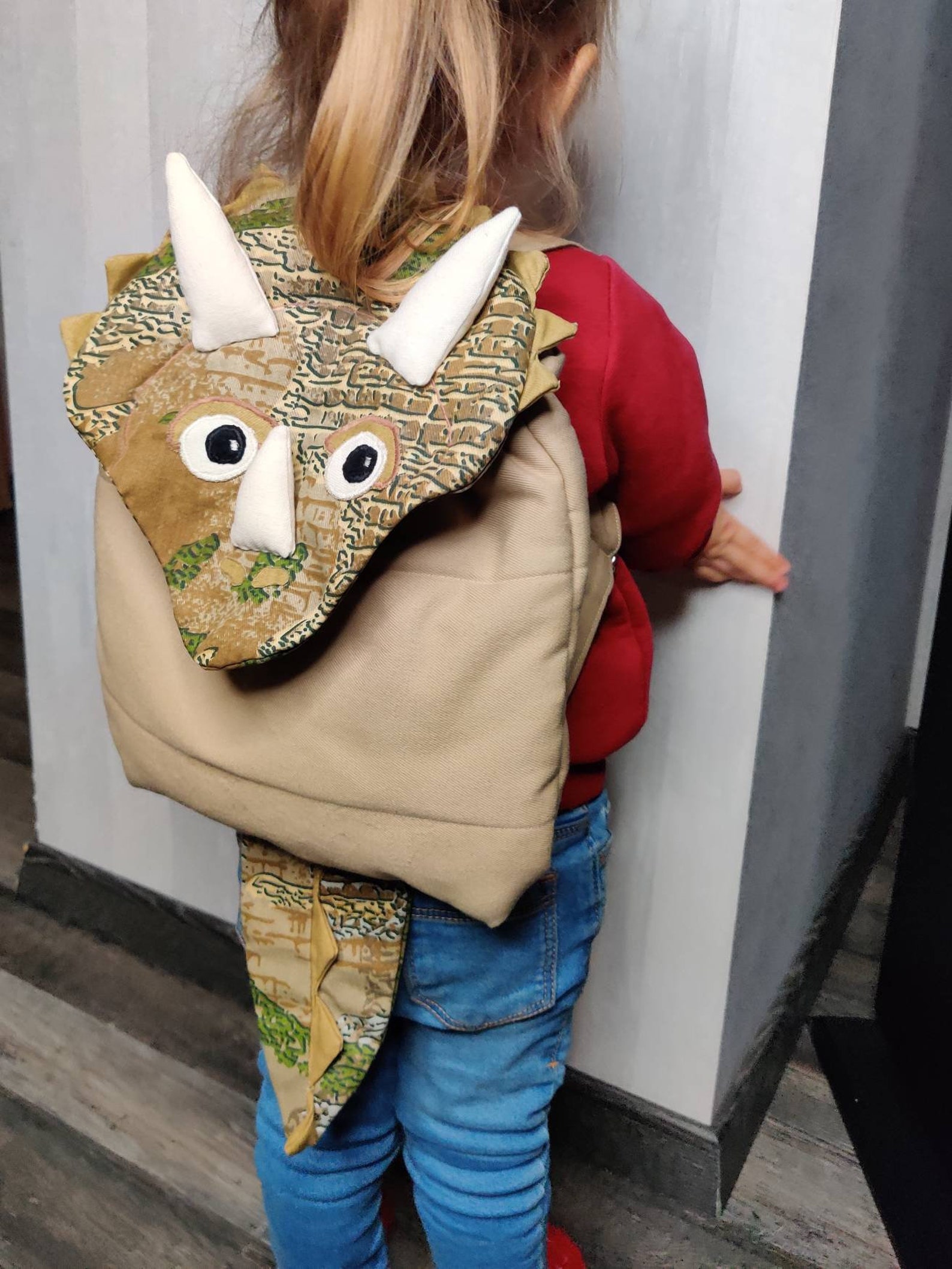 Triceratops personalized rucksack Dino backpacks for toddlers Etsy