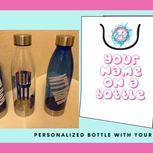 Personalized Drinking Bottle With &lt;Your Name&gt;|Girls Night|Coworker Gift|Just Because|Selfcare|Birthday