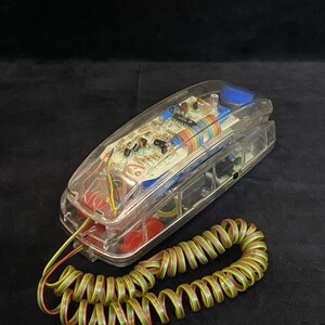 Vintage Transparent Telephone, Super Clear Wall and Table Phone, Rare and Collectible Model, Fully Working