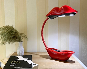 Vintage Lips Telephone Lamp, Awesome Table Lamp, Handmade Design Phone Lamp