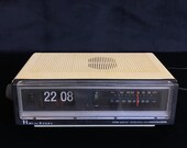 Antique Flip Clock, Vintage Table Clock with Radio, Made in Germany, Collectible Model
