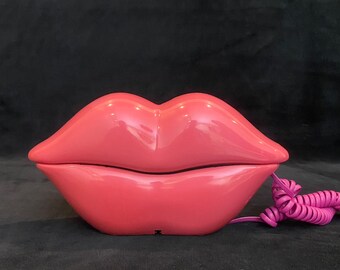 Vintage Lips Telephone, Vintage Pop Art Red Lips Dial Phone, Vintage Phone, Rare and Collectible Model, Fully Working