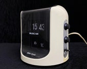 Super Rare Music Air Flip Clock with Radio, Data Clock, Vintage Flip Clock, Calendar Flip Clock, Space Age Clock, Fully Working, EU Version