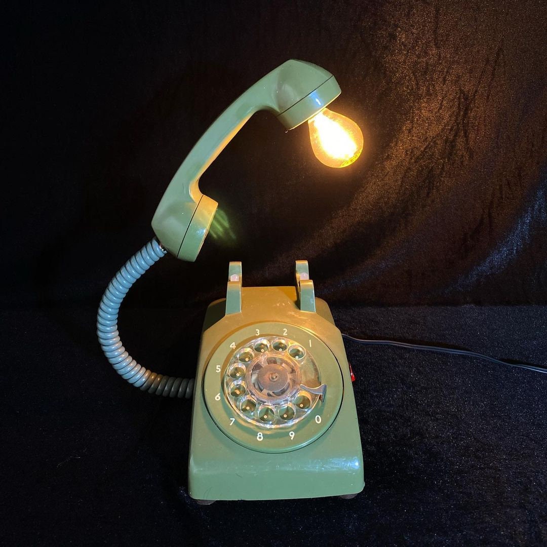 Phone Lamp To Charge Your Phones Vintage Phone Lamp Retro Etsy